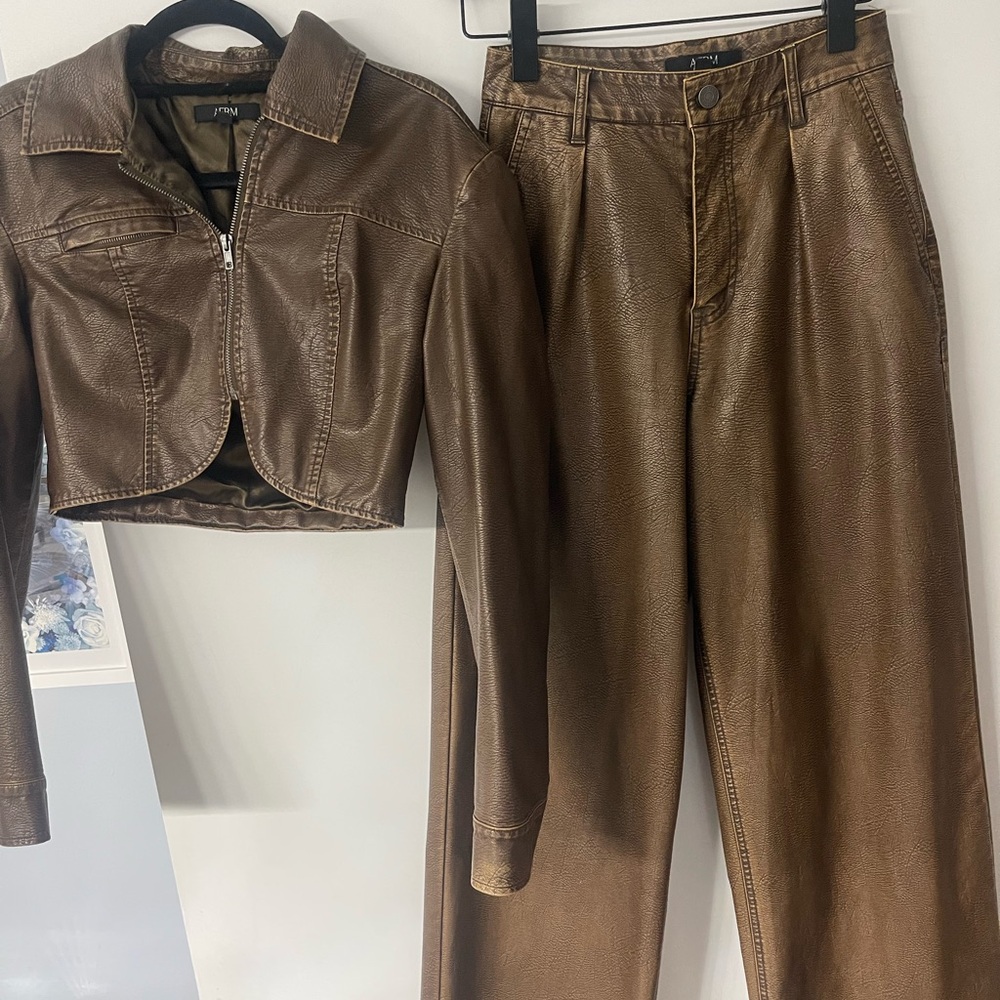 AFRM faux leather street wear matching set size small - Picture 2 of 6